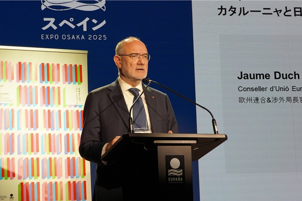 El conseller de Unión Europea y Acción Exterior de la Generalitat, Jaume Duch, en la Exposición Universal de Osaka