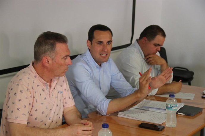 El secretario general del PSOE de Jaén, Juan Latorre, en la segunda reunión de la Comisión Ejecutiva Provincial del PSOE.