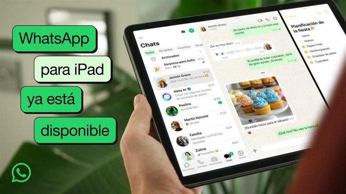 La aplicación de WhatsApp para iPad.