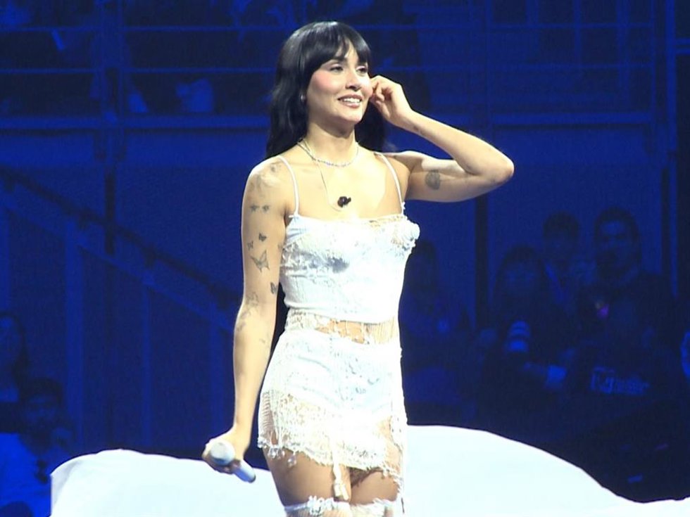 Aitana ha presentado su nuevo disco, 'Cuarto azul', en una exclusiva 'listening party' en el Movistar Arena de Madrid
