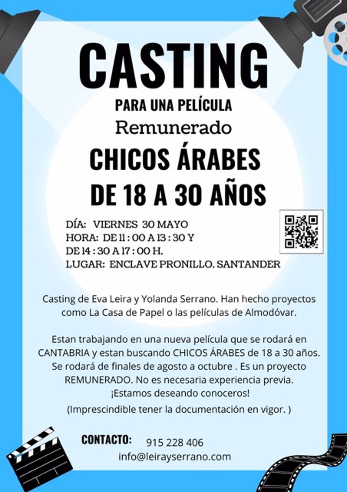 Enclave Pronillo acoge este viernes un casting para una película que se rodará en agosto en Cantabria