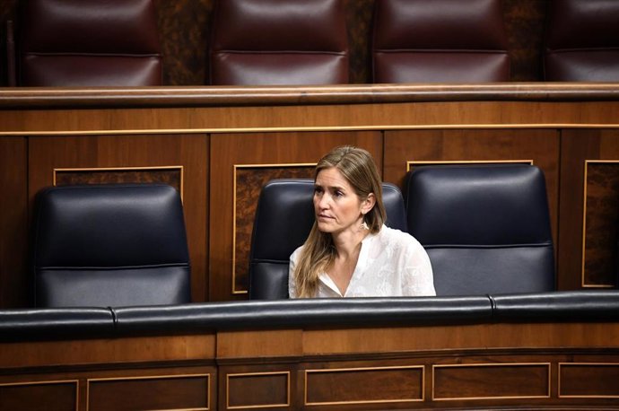 Archivo - La ministra para la Transición Ecológica y el Reto Demográfico de España, Sara Aagesen, en una sesión plenaria en el Congreso de los Diputados, a 10 de abril de 2025, en Madrid (España). El Pleno del Congreso de los Diputados debate y vota el de