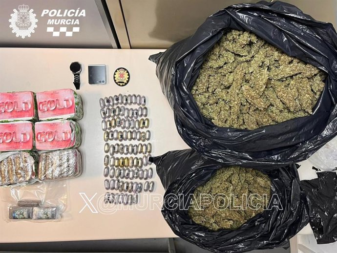 Imagen de la droga incautada