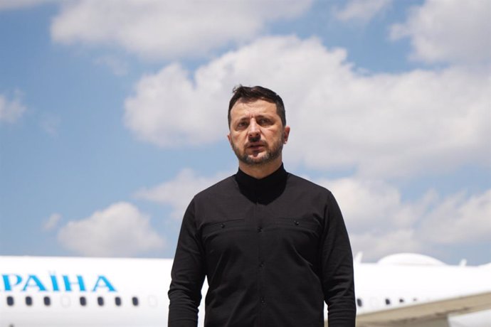 15 May 2025, Turkey, Ankara: Ukrainian President Volodymyr Zelensky arrives in Ankara ahead of planned talks with Turkish President Recep Tayyip Erdogan. Photo: President Of Ukraine/APA Images via ZUMA Press Wire/dpa