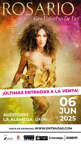 Cartel del concierto de Rosario Flores en Jaén.