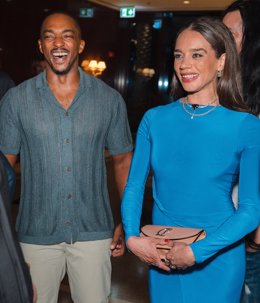 Anthony Mackie and Hannah John Kamen at Cipriani Bahrain. Courtesy of David Jon and Getty Images for Bahrain