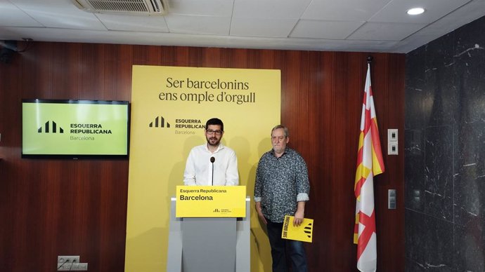 Els regidors d'ERC a l'Ajuntament de Barcelona, Jordi Castellana i Jordi Coronas