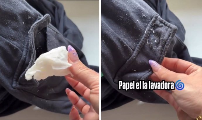 Qué hacer si se cuela papel sin querer en la lavadora: solo necesitas un estropajo y un minuto