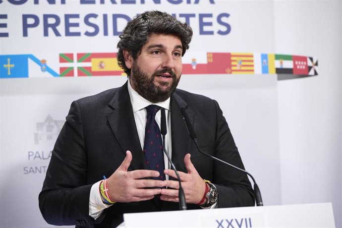 Archivo - El presidente de la Región de Murcia, Fernando López Miras