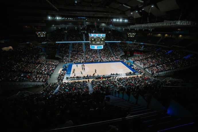 Imagen de un partido de la gira 2025 de los Harlem Globetrotters en Madrid
