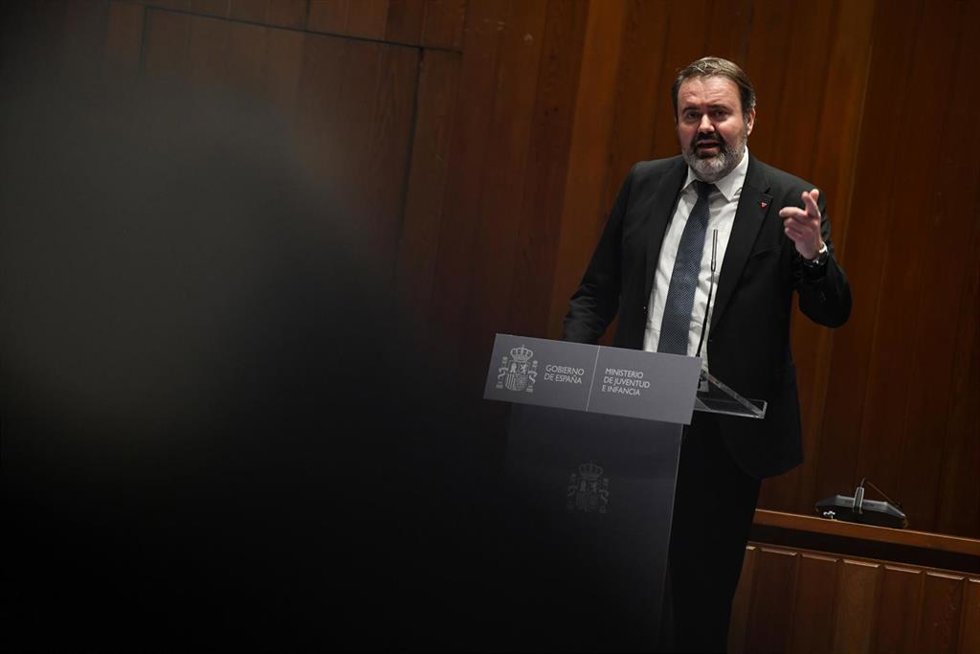 Archivo - El secretario de Estado de Infancia y Juventud, Rubén Pérez Correa, interviene durante la toma de posesión de altos cargos del Ministerio de Juventud e Infancia, en el Ministerio de Juventud e Infancia, a 12 de enero de 2024, en Madrid (España