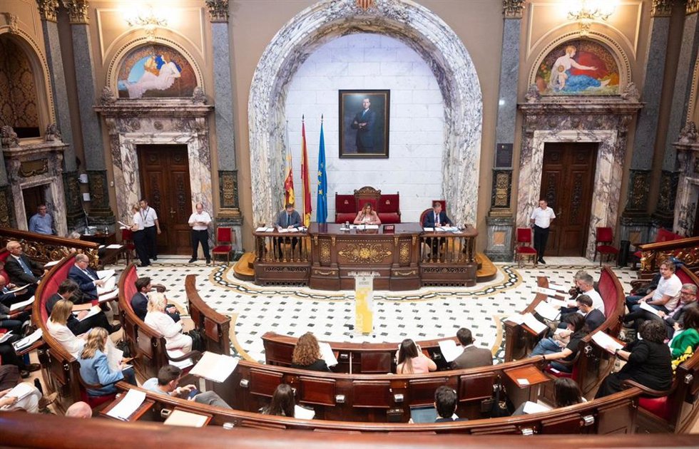 Pleno del Ayuntamiento de Valncia en imagen de archivo