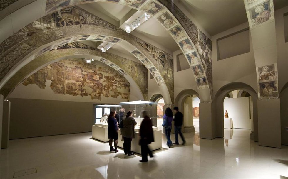 Archivo - Obras murales de la Sala Capitular del Monasterio de Sijena (Huesca).