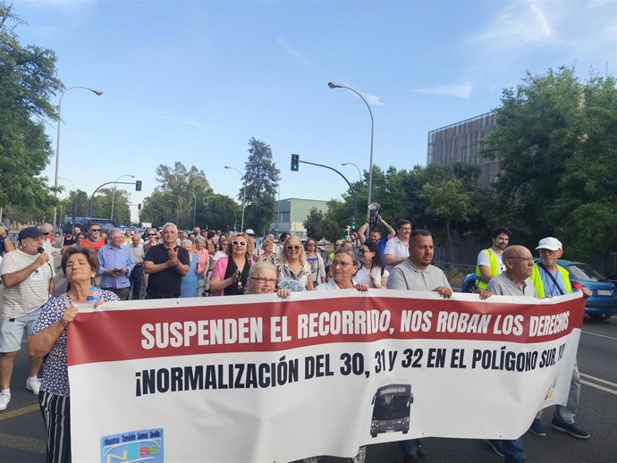Manifestación de la Plaforma del Polígono Sur.