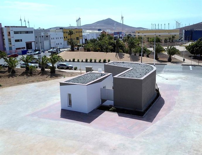 Edificio construido con tecnología de impresión 3D en la Zona Industrial de Arinaga, en Gran Canaria