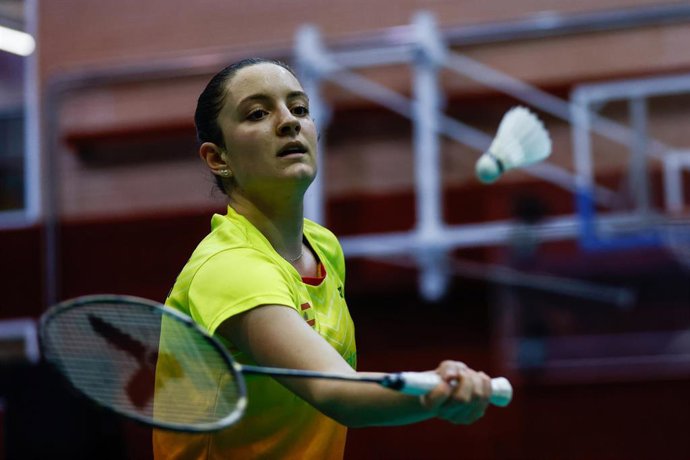 Archivo - La jugadora española de bádminton Nikol Carulla durante un partido