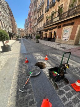 Labores de desratización en el centro de Jaén