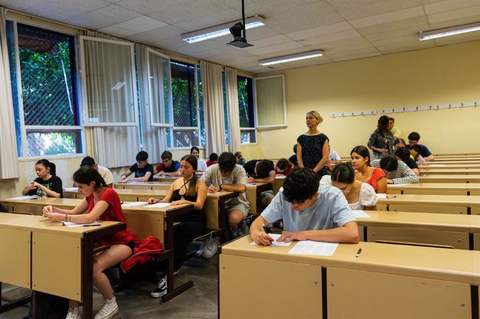 Foto de archivo de un examen de la PAU