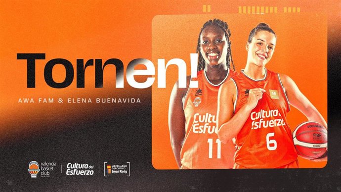 Creatividad realizada por Valencia Basket para anunciar la vuelta de Fam y Buenavida