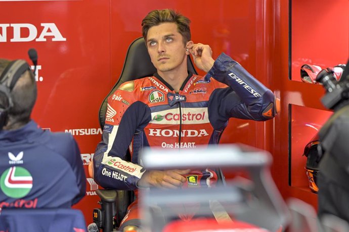 MARINI Luca (ita), Honda Team, Honda RC213V, portrait during the 2025 MotoGP Michelin Grand Prix de France from May 9 to 11th at the Circuit Bugatti in Le Mans, France - Photo Gigi Soldano / DPPI