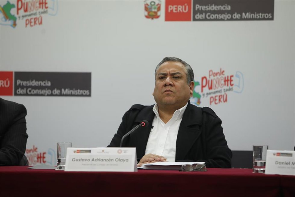Archivo - El ex primer ministro de Perú Gustavo Adrianzén