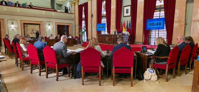 Sesión plenaria del Ayuntamiento de Murcia
