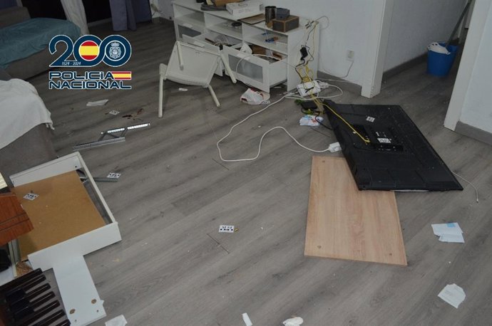 Imagen tomada por la policía científica en el marco de la investigación de los hechos.