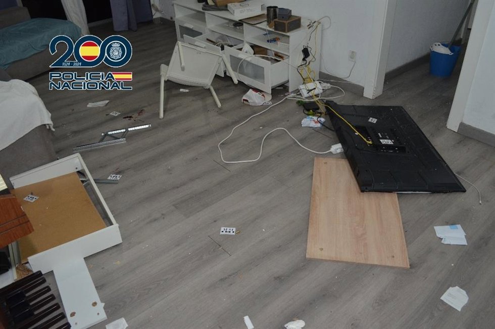 Imagen tomada por la policía científica en el marco de la investigación de los hechos.