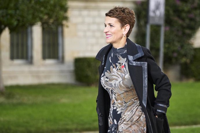 Archivo - La presidenta del Gobierno de Navarra, María Chivite.