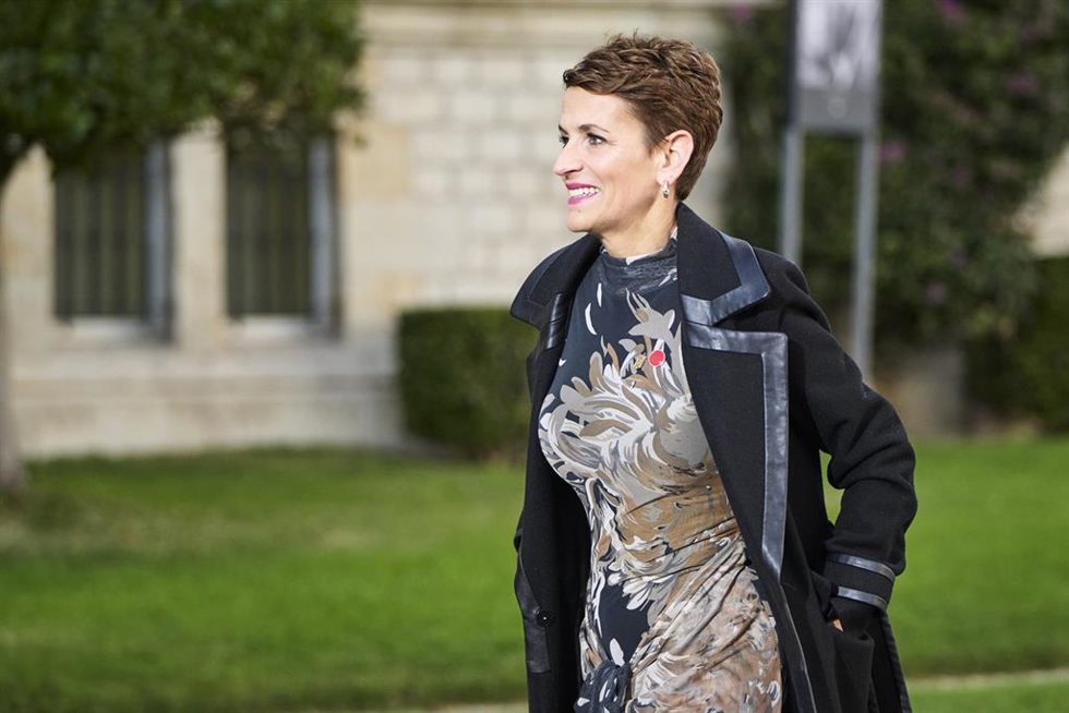 Archivo - La presidenta del Gobierno de Navarra, María Chivite.