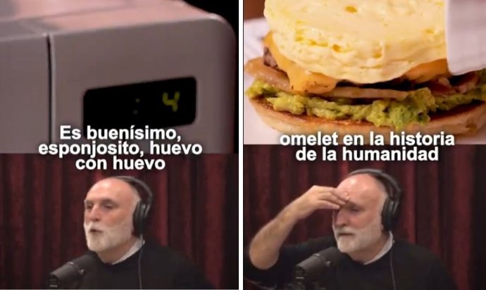 O "melhor omelete da história", segundo o chef José Andrés, não requer frigideira: é feito com maionese e no micro-ondas.