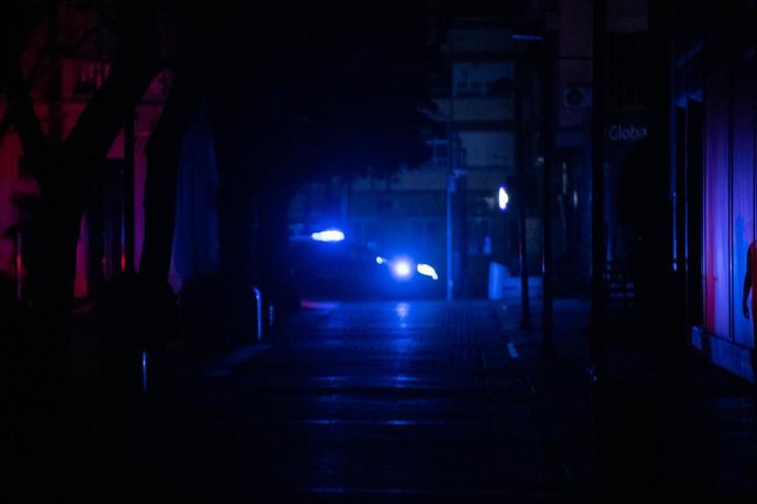 Las calles de Ciudad Real sin iluminación por la noche debido al apagón del 28 de abril