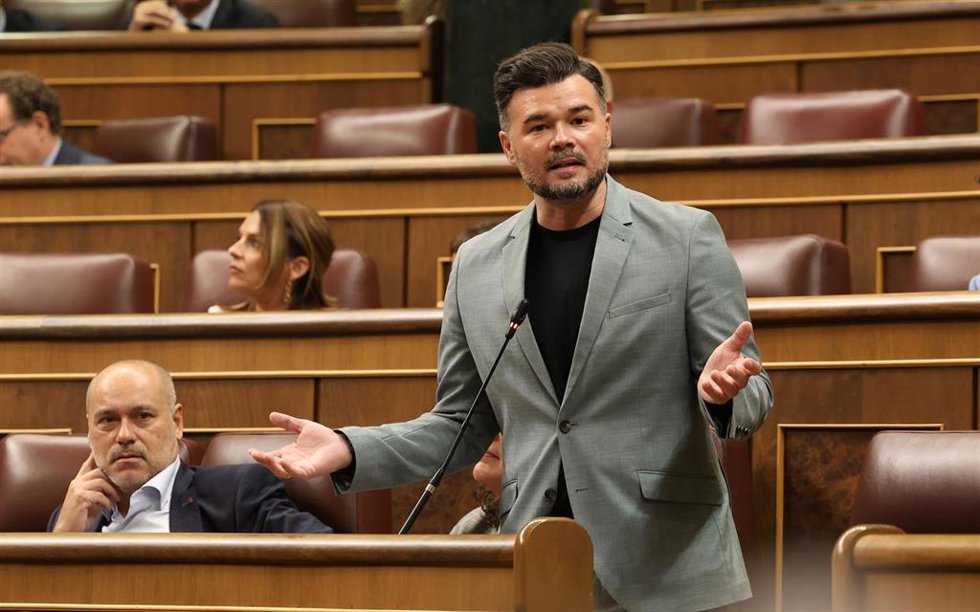 El portavoz de ERC en el Congreso, Gabriel Rufián, a 28 de mayo de 2025, en Madrid (España). 