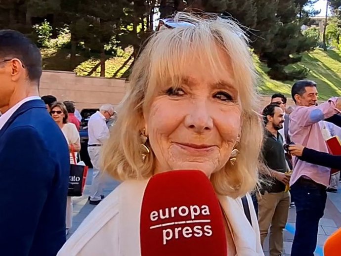 Esperanza Aguirre, a su llegada a Las Ventas