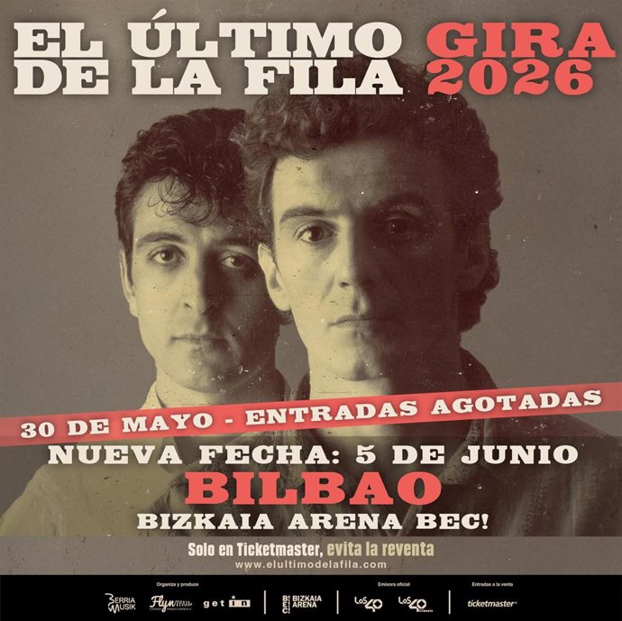 Cartel anunciador de la segunda fecha en Bizkaia de El Último de la Fila
