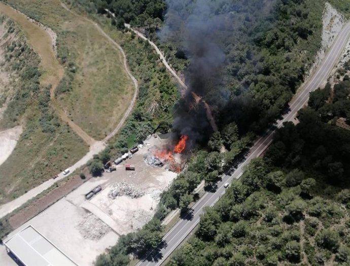 Incendio forestal en el Coll d'Artà.