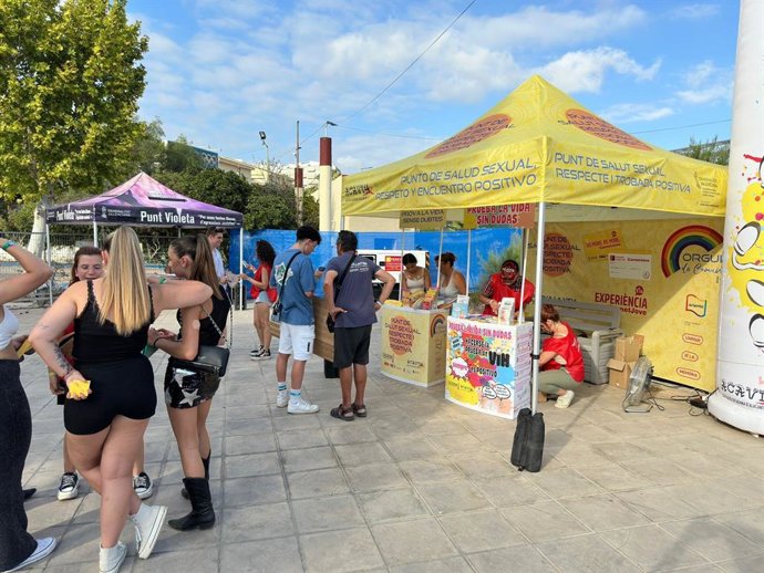 Punt de salut sexual en un esdeveniment