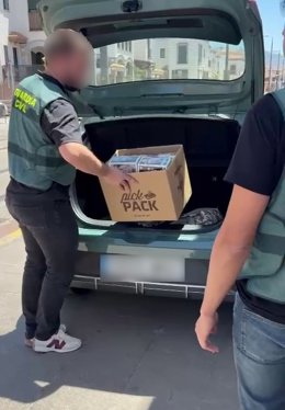 Caja con artículos recuperados
