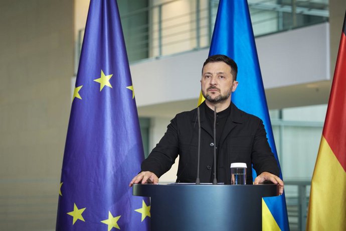 28 de maio de 2025, Berlim, Berlim, Alemanha: O presidente ucraniano, Volodymyr Zelensky, chega à Alemanha para uma visita oficial, Berlim, Alemanha, em 28 de maio de 2025