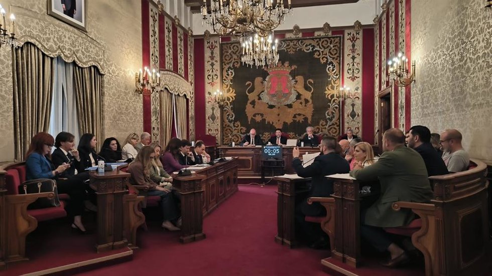 Imagen del pleno ordinario de mayo del Ayuntamiento de Alicante