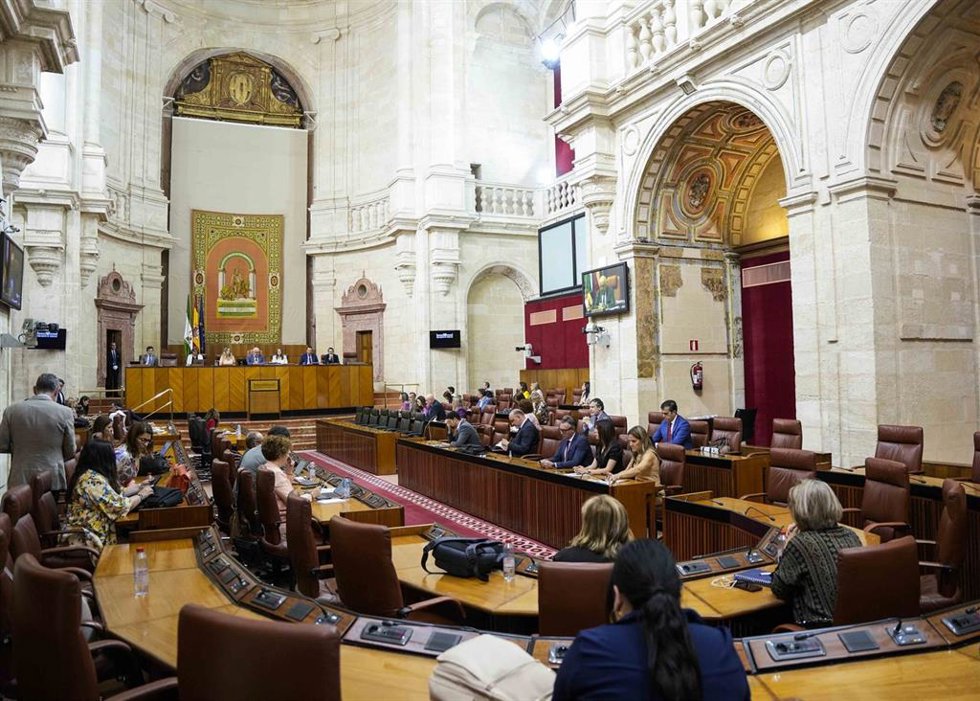 Sesión del Pleno del Parlamento andaluz.