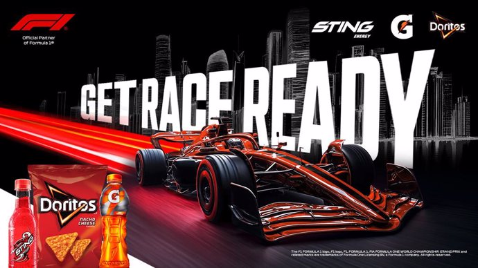 PEPSICO BRANDS UNITE FOR F1 PARTNERSHIP FEATURING STING ENERGY, GATORADE AND DORITOS