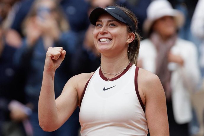 Paula Badosa celebra una victoria en Roland Garros 2025