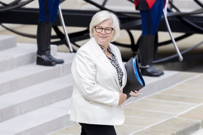May 7, 2025, Paris, France, France: Paris, France May 7, 2025 - Weekly cabinet meeting at the Elysee Palace - Catherine Vautrin..POLITIQUE, ELYSEE, CONSEIL DES MINISTRES.
