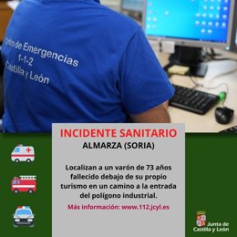 Gráfico elaborado por el 112 con datos sobre la persona fallecida en Almarza
