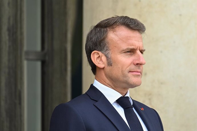 May 7, 2025, Paris, Ile-De-France (Region, France: The President of the Republic, Emmanuel Macron, received the Chancellor of the Federal Republic of Germany, Mr. Friedrich Merz, at the Elysee Palace on May 7, 2025.