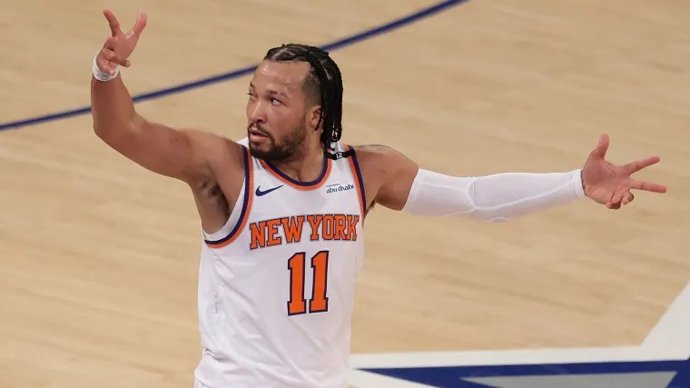 El base Jalen Brunson durante un partido con los New York Knicks