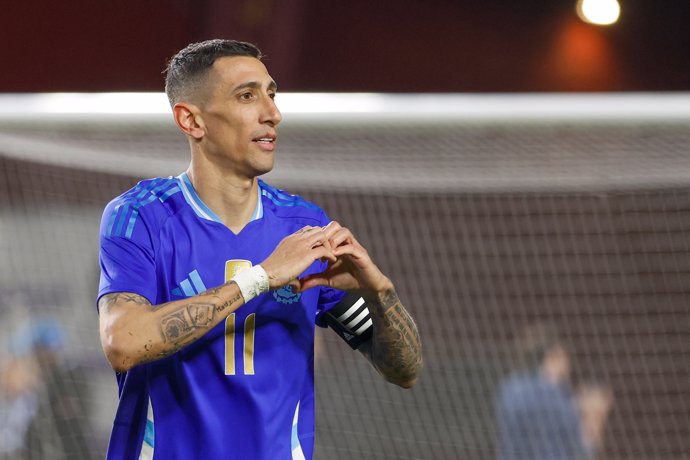 Archivo - 26 March 2024, US, Los Angeles: Argentina's Angel Di Maria celebrates his goal during the international friendly soccer match between Argentina and  Costa Rica at Los Angeles Memorial Coliseum. Photo: Ringo Chiu/ZUMA Press Wire/dpa