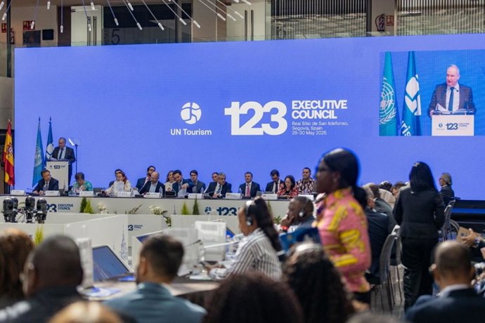 Jordi Hereu interviene en la sesión plenaria del 123º Consejo Ejecutivo de ONU Turismo.