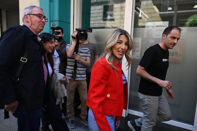 La ministra de Trabajo y Economía y vicepresidenta segunda del Gobierno, Yolanda Díaz, este viernes en el País Vasco.
